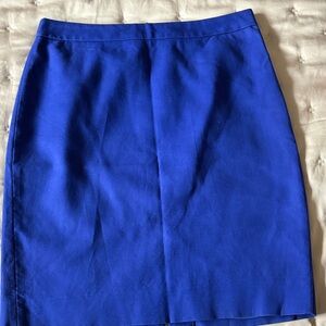 J. Crew Vibrant Blue Pencil Skirt
